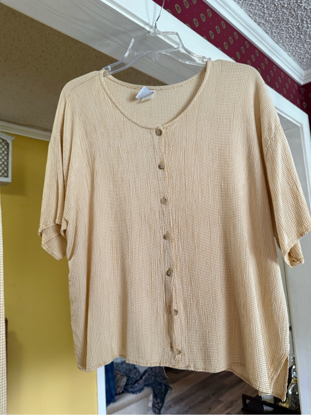 Vintage PA company Boston Light Beige Button-Front Women’s Top & skirt